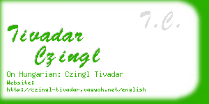 tivadar czingl business card